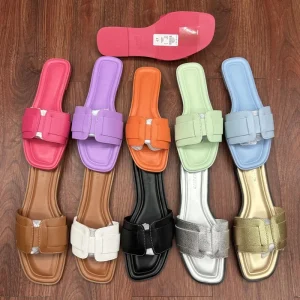 Women’s Open Toe Slippers Summer PVC EVA Sandals Flat Platform Ladies Slipper Design