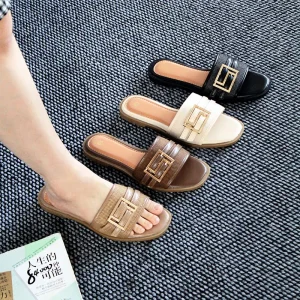 Summer Casual Durable Comfortable Flat Ladies’ Sandals and Slippers Breathable and Lightweight Ladies’ Sandals
