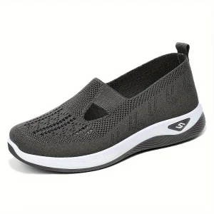 Summer Casual Shoes for Women Soft Sole Breathable Fashionable Slip on Shoes