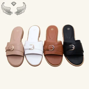 Summer Casual Slip-on Ladies’ Flat Sandals and Slippers Comfortable and Retro Ladies’ Slippers Sandals