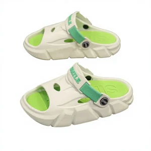 Summer Children’s Breathable Kids’ Boys’ Girls’ Open Toe Slide On Flip Flops EVA Outsole Indoor Outdoor Beach Home