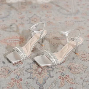 Summer Fashion Open Toe Breathable Anti-Slippery Light Elegant Thin High Heels Dress Women’s Pumps Heeled Sandals