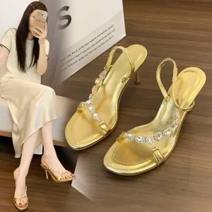 Summer Fashion Women’s High Heel Sandals Gladiator With Letter type and Scarpe Donna Mary Jane