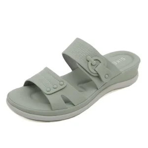 Summer Flat Sandal Shoes New for Women Custom PU Printing Beach Sandals Anti-slip Casual Flat Shoes Women Sandals