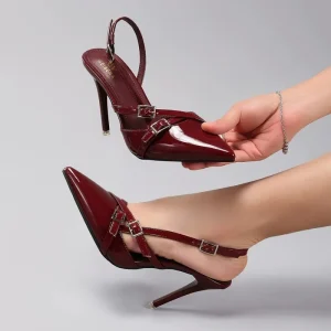Summer Ladies High Heels Shoes Sexy Thin Heel Closed toe High Heel Sandals for Women and Ladies