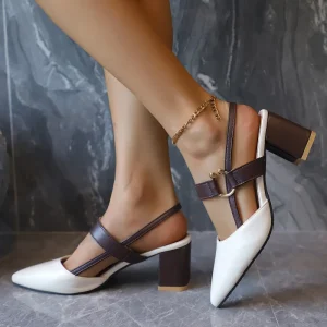 Summer Light Weight Outdoor Sexy High Heeled Sandals for Women’s New Style, Pointed Toe, Buckle, Roman Ultra High Heel Shoes