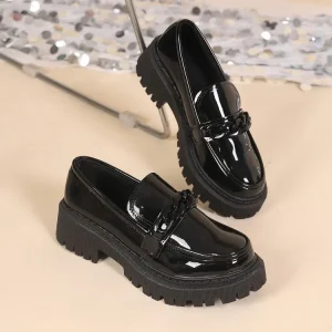 Summer Loafers Women’s Peep Toe Garden Shoes with Synthetic Leather Upper and Decor