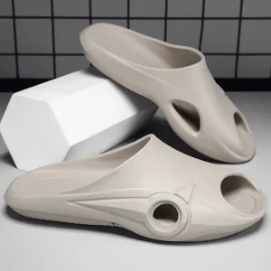 Summer Men’s and Women’s Couples Open Toe EVA Upper European & American Fashion Solid Pattern Bathroom Slippers Home Korean S068
