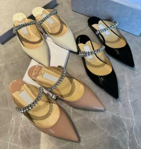 Summer New Design Fashion Luxury Designer women flats Wedding High Heels Slippers Diamonds Women’s Sandals