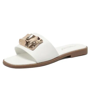 Summer New Exquisite Flat Sandals Women’s Head Roman Flat Slippers