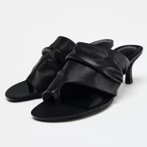 Summer New Style High Heels Women’s Sandals Sexy Transparent Toe Fashion for Outdoor Work Winter Spring High Quality Cloth