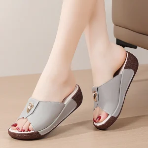 Summer New Style Multi-Color Platform Wedges Sandals Casual Flat-Soled Women’s Outerwear with Heel