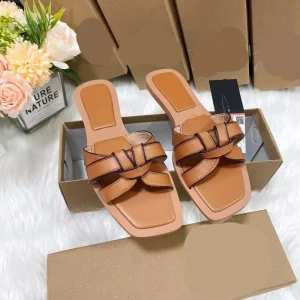 Summer New Trendy Bow Women’s Slippers Casual Fashion Versatile Beach Flat Women’s Sandals