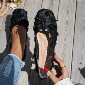 Summer New Women Flats Mesh Fabric Style Large Size Square Toed Slip On Solid Women’s Flat Loafers Casual Ladies Shoes