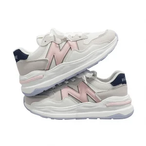 Summer New Women’s Korean Style Thick Sole Breathable Mesh Fabric Height Increasing Sneakers White Sports Shoes