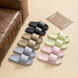 Summer Open Toe Women’s & Men’s Flat Sandals Slides for Slippers Comfortable Lightweight Non-Slip Design with EVA Outsole