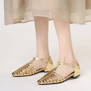 Summer Outdoor Square Head Toe Slip-On Roman Mules Casual Beach Shoes Pour Femme Plates Flat Sandals for Women and Ladies