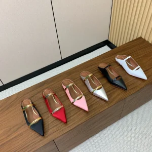 Summer Pointed Muller Shoes Fashion Sandals With Toe Caps Half Slippers Women’s Flat Shoes