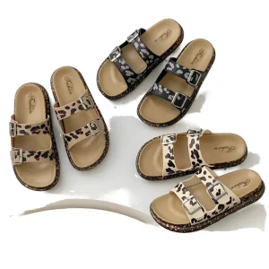 Summer Retro Casual Belt Buckle Open Toe Flip Flops Sandals Women’s Thick Soled New Style for Ladies