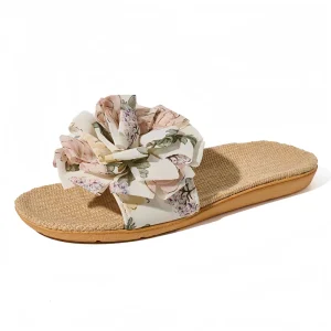 Summer Sandals Women’s Fashion Beach Slippers Comfortable Sweat Absorbing Bow Women’s Fashion Slippers