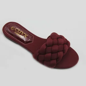 Summer Shoes for Ladies Plain Weave Footwear Slide Round Head Flat Slipper for Women Women’s Sandals Flat Shoes