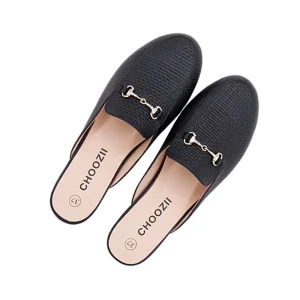 Summer Slipper Loafers for Women Basketweave Cow Leather Ladies Loafer Shoe Classic Moccasin Women’s Slippers