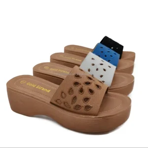 Summer Spring Breathable Light Weight Fashion Open Toe Comfort Wedge Sandals Soft Soled PU Casual Women’s Hollow Platform Buckle