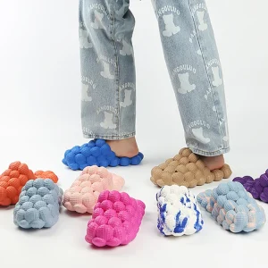 Summer Spring Light Weight Anti Slip EVA Women’s Sandals Fashion Massage Bubble Closed Toe Peanut Design Winter Autumn
