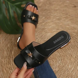 Summer Thick-soled Breathable Flip-flops Outdoor Lightweight Anti-slip Beach-style Open-toe Slip-on Women’s