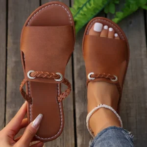 Summer Thin Sole Beach Sandals Comfortable and Non Wear Ethnic Style Women’s Shoes