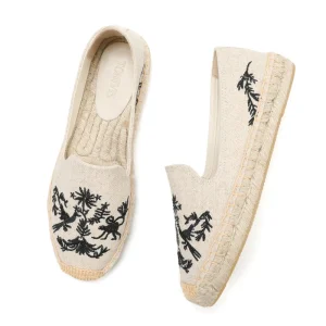 Summer Walking Loafers Casual Shoes Women’s Comfortable Slip Breathable Light Weight Rubber Sole Espadrilles Flat High