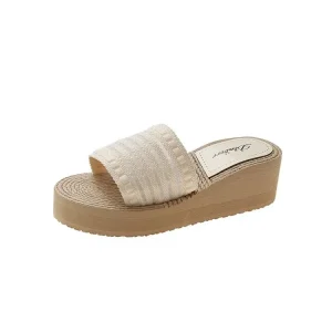 Summer Wedges Women’s Sandals Platform Slides Outside Slippers Fashion High Heels Beach Ladies Shoes Dropshipping