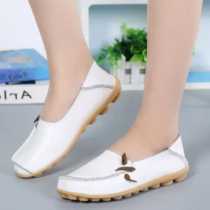 Summer Women Flats Shoes Comfortable Soft PU Leather Non-slip Casual Shoes Women Plus Size