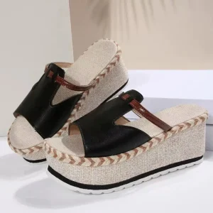 Summer Women Wedge Sandals Platform Flip Flops Soft Comfortable New Casual Shoes Outdoor Beach Slippers Ladies Sandals