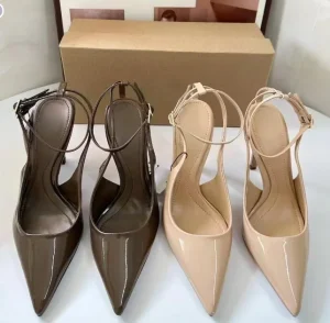 Summer Women’s High Top Outdoor Shoes Khaki Green Sexy Pointed Toe Shallow Mouth Thin Heel