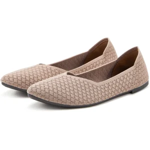 Summer Women’s Lightweight Flat Walking Shoes Pointed Toe Slip-On Breathable Mesh Lining Rubber Soles Office