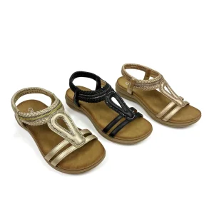 Summer Women’s Sandals Flat Shoes Soft Sole Non-slip Elastic Outdoor Walking Casual Shoes for Women New Styles