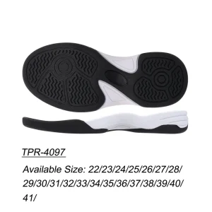 TPR Outsole Wearproof Non slip Teenager Size 35-45 Flat Shoe Sole for Casual Board Sneakers with Logo
