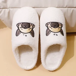 TPR Sole Woman Slippers Plush Upper Material Slippers for Women
