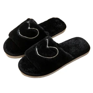TPR Women’s Winter Slippers Men’s Couple Indoor Outdoor Home Lady’s Slippers All Seasons Thick Wool Slippers