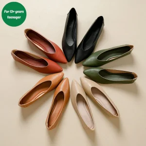 TPY0 Women’s Leather Shoe Flat Ballet Shoe Girl School Shoe Women’s Casual Shoe Business Formal Ladies Shoe Luxury Dress Shoe