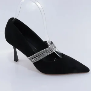 Taiyu Diamonds Lace Fashion Pointed Toe Design Light Elegant Thin High Heels Dress Women’s Shoes
