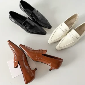 Temperament Women’s Formal Square Toe Minimalist Low Heel Summer Autumn Fashion Trend Shoes For Commuting Soft And Comfortable