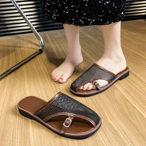 The New Renbo slippers Are Fashionable and High end Women’s Shoes with Anti slip Soft Soles for Summer Outdoor Wear