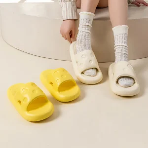 Thick Bottom EVA Colorful Couple Mules Fashion Bubble Cushioning Slip-On Slides
