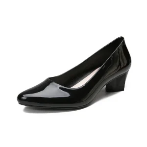 Thick High Heels Fashionable Casual Women’s Shoes Pointed Mid Length Follow up Shoes Work Shoes Women’s Casual Shoes