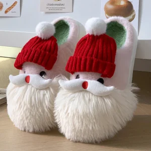 Thick Outsole Funny Joker Santa Slippers Women’s Winter Chicken Shoes Pumpkin Mens Slippers
