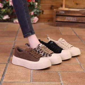 Thick Soled Canvas Shoes Comfortable Slip Resistant Casual Shoes Fashion Versatile Women Shoes