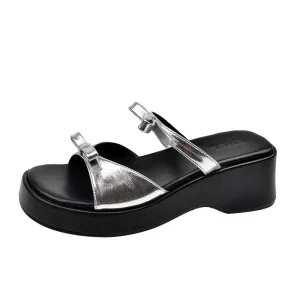 Thick Soled Sandals for Women’s Summer Outdoor One piece Sandals Beach Slippers Versatile Plus Size