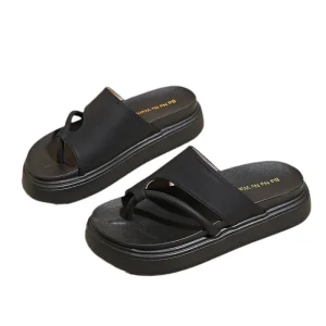 Thick-Soled Slippers Women Summer Outdoor Wear New High-End Fashion One-Strap Slippers Women’s Sandals Non-Slip Slippers